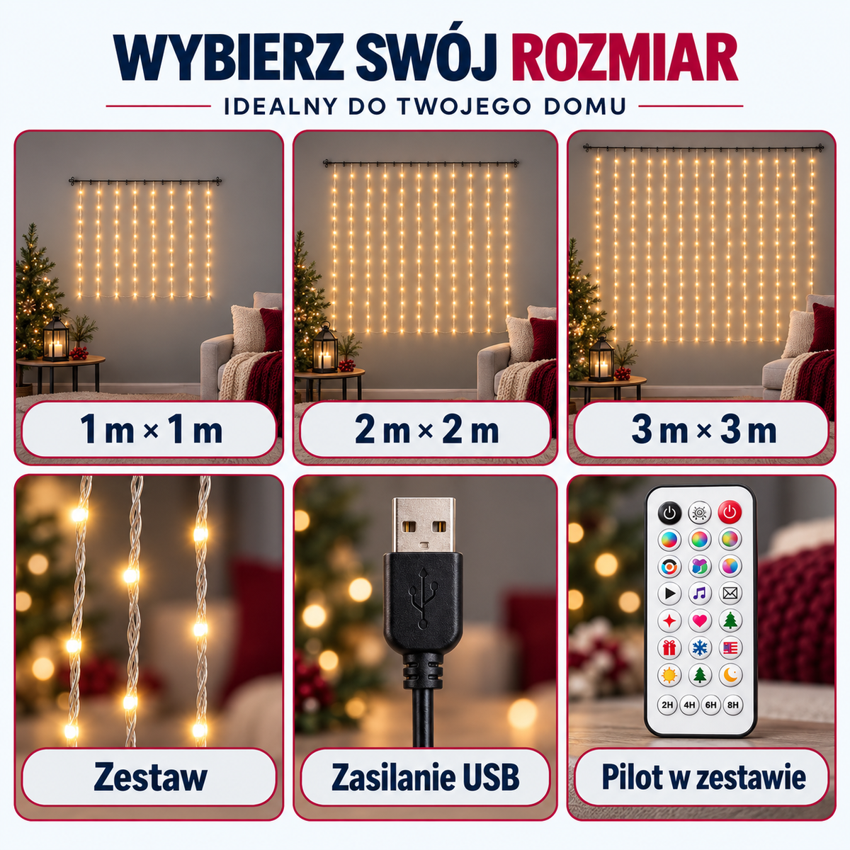 Weihnachts-LED-Lichtervorhang